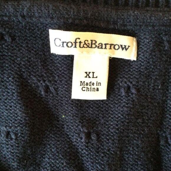 NWOT. Croft & Barrow Navy Sweater Sz XL - Picture 8 of 11